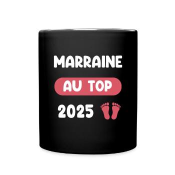 au top 2025 marraine annonce grossesse - Mug uni - noir - Devant