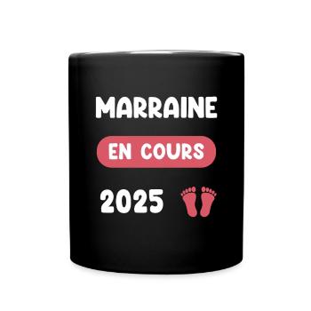 en cours 2025 marraine annonce grossesse - Mug uni - noir - Devant