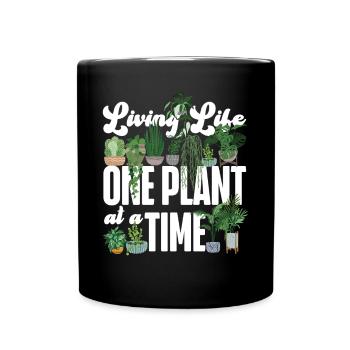 Amoureux des plantes Jardinage Vie vivante - Mug uni - noir - Devant