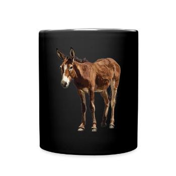 Donkey Esel - Tasse einfarbig - Schwarz - Vorne