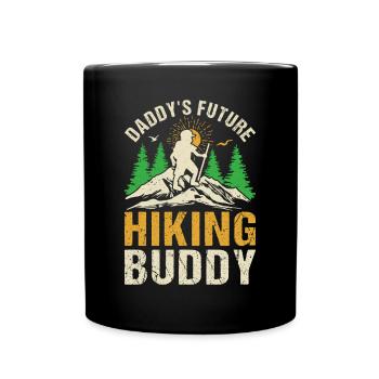 Daddy's Future Hiking Buddy - Outdoor Hiking Kids - Full Colour Mug - black - Front