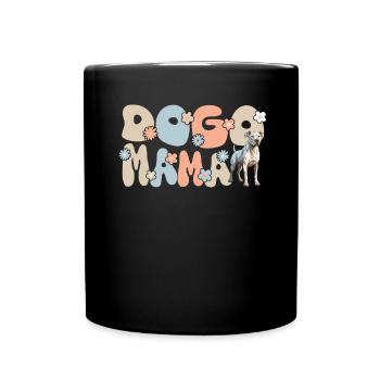Dogo Argentino Dog Groovy Dogo mom - Full Colour Mug - black - Front