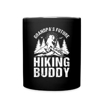 Grandpa's Future Hiking Buddy - Mountain Hiking - Full Colour Mug - black - Front