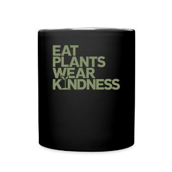 Manger des plantes Paresseux Amabilité Végétalien Végétarien - Mug uni - noir - Devant