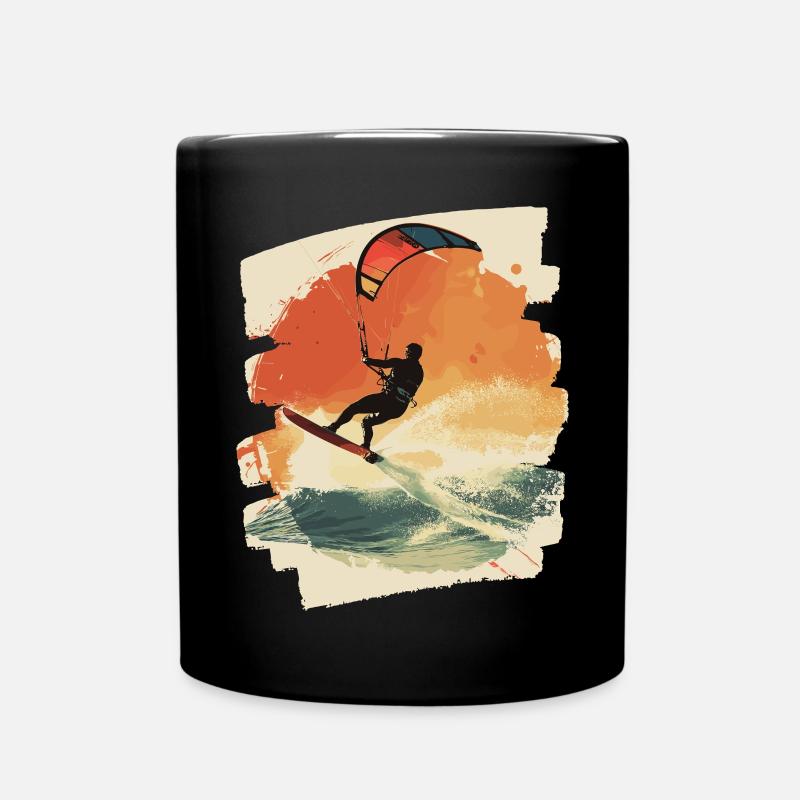 Kitesurfer - Tasse einfarbig - Schwarz