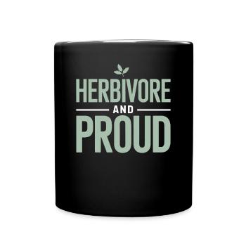 Herbivore Et Fier - Pride Vegan Végétarien - Mug uni - noir - Devant