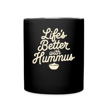 Végétariens végétaliens : Vivre mieux avec le houmous - Mug uni - noir - Devant