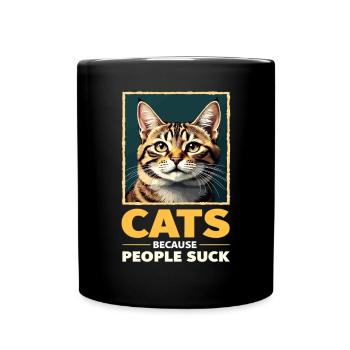 Funny Cat Cat Cat Cat Cat Lover - Full Colour Mug - black - Front