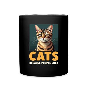 Funny Cat Cat Cat Cat Cat Lover - Full Colour Mug - black - Front