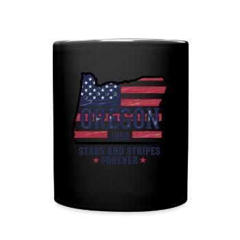 Oregon 1859 Étoiles et rayures pour toujours - Mug uni - noir - Devant