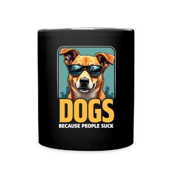 Lustiges Hunde Hundehalter Hundeliebhaber Hund - Tasse einfarbig - Schwarz - Vorne