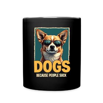 Lustiges Hunde Hundehalter Hundeliebhaber Hund - Tasse einfarbig - Schwarz - Vorne