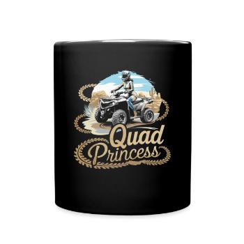 Quad Princess Abenteuerlust für Offroad-Entdecker - Tasse einfarbig - Schwarz - Vorne