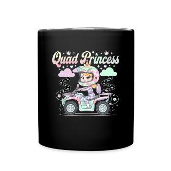 Quad Prinzessin Abenteuer für Frauen - Tasse einfarbig - Schwarz - Vorne