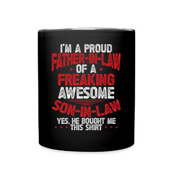 Papasaurus Rex T Rex Dinosaure Cadeau de Fête des Pères - Mug uni - noir - Devant