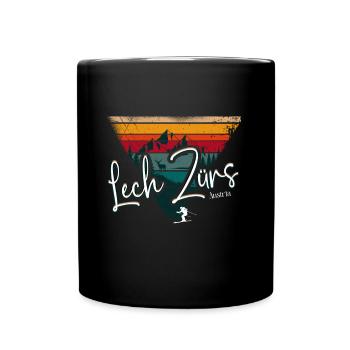 Skigebiet Lech Zürs Österreichische Alpen Souvenir - Tasse einfarbig - Schwarz - Vorne