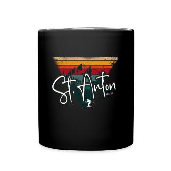 Skigebiet St. Anton Arlberg Österreichische Alpen - Tasse einfarbig - Schwarz - Vorne