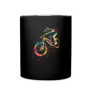 Mountainbiken - Tasse einfarbig - Schwarz - Vorne
