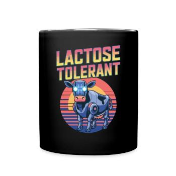 Dairy cow lactose tolerant - Full Colour Mug - black - Front