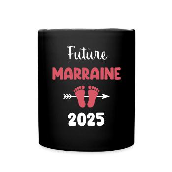 future godmother 2025 pregnancy announcement - Full Colour Mug - black - Front