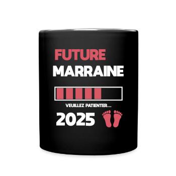 godmother future 2025 pregnancy announcement - Full Colour Mug - black - Front