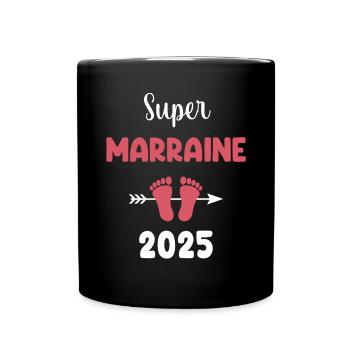 super marraine 2025 annonce grossesse - Mug uni - noir - Devant