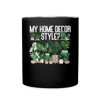 Amoureux des plantes Jardinage Ma maison - Mug uni - noir - Devant