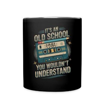 Kassettenkind – 1981 Nostalgia - Full Colour Mug - black - Front
