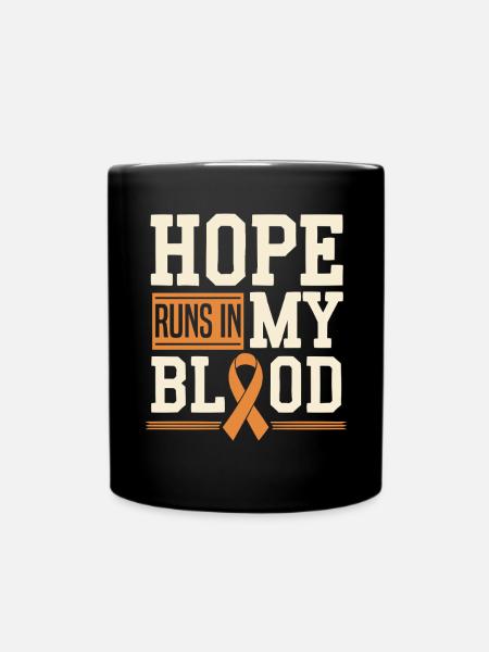 Orange Ribbon Bewusstsein für akute myeloische Leukämie - Tasse einfarbig - Schwarz