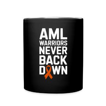 Orange Ribbon Bewusstsein für akute myeloische Leukämie - Tasse einfarbig - Schwarz - Vorne