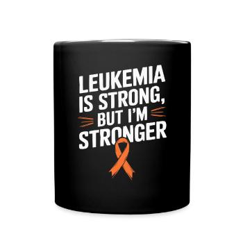 Orange Ribbon Acute Myeloid Leukemia Awareness - Full Colour Mug - black - Front