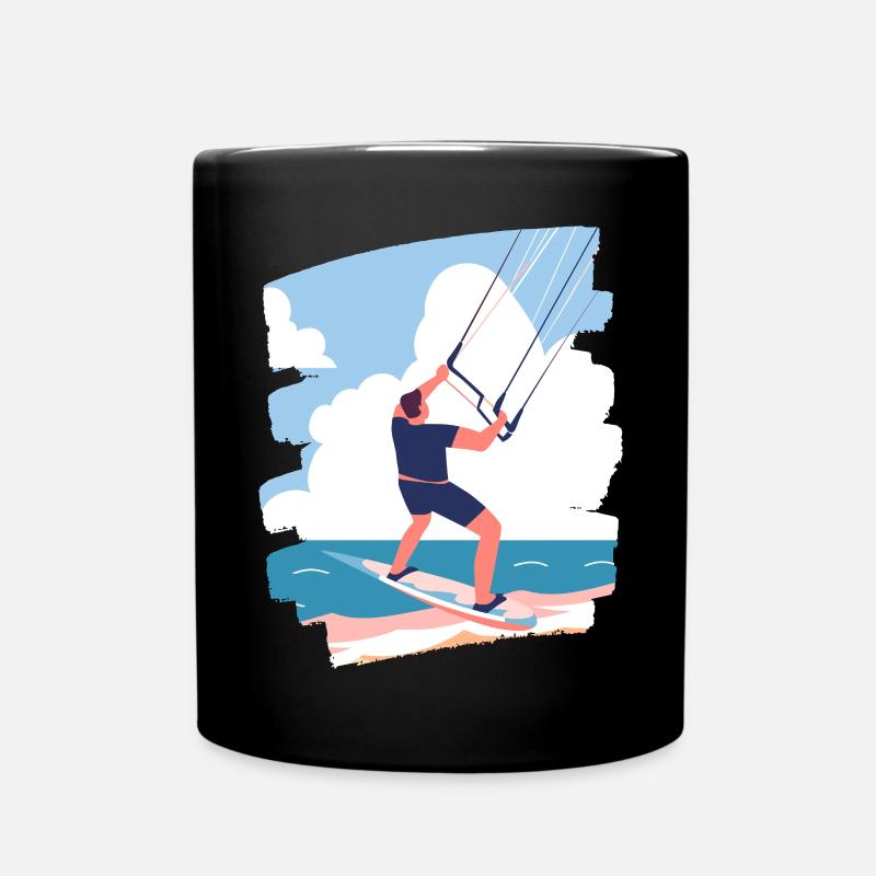 Kitesurfer - Tasse einfarbig - Schwarz