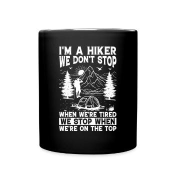 Dictons de randonnée amusants Randonnée en montagne - Mug uni - noir - Devant