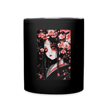 Horror Anime Manga Japan Japanese Creepy Kawaii - Full Colour Mug - black - Front