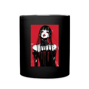 Horror Anime Manga Japan Japanese Creepy Kawaii - Full Colour Mug - black - Front