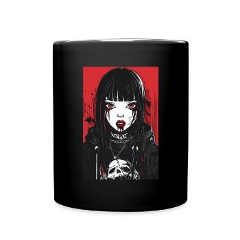 Horror Anime Manga Japan Japanese Creepy Kawaii - Full Colour Mug - black - Front