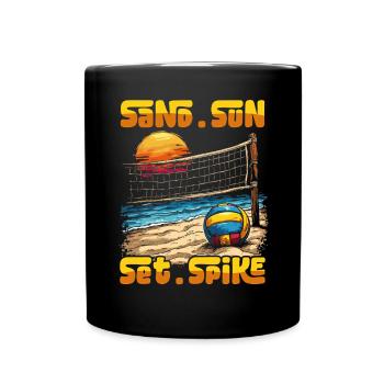 Beach Volleyball Volleyball Volleyball Players - Full Colour Mug - black - Front