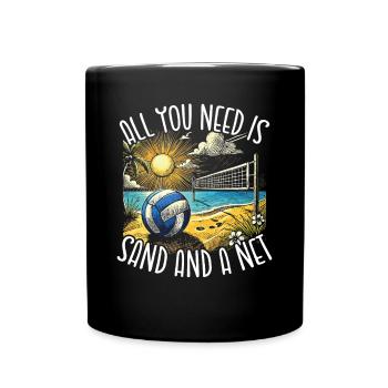 Beach Volleyball Volleyball Volleyball Players - Full Colour Mug - black - Front