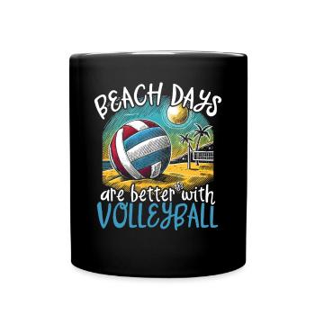 Beach Volleyball Volleyball Volleyball Players - Full Colour Mug - black - Front