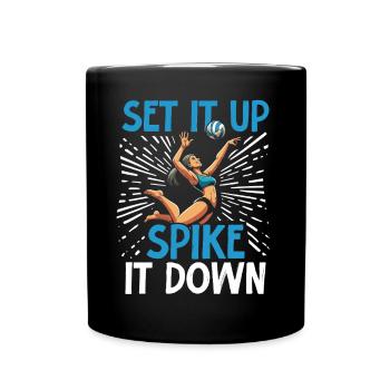 Beach Volleyball Volleyball Volleyball Players - Full Colour Mug - black - Front