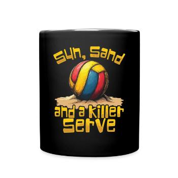 Beach Volleyball Volleyball Volleyball Players - Full Colour Mug - black - Front