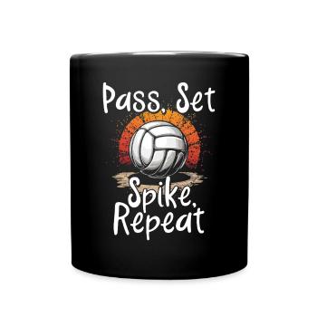 Beach Volleyball Volleyball Volleyball Players - Full Colour Mug - black - Front