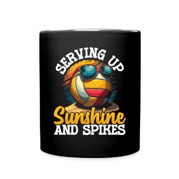 Beach Volleyball Volleyball Volleyball Players - Full Colour Mug - black - Front