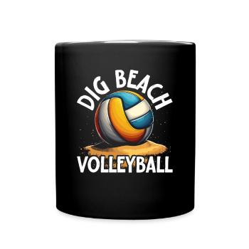 Volleyball de plage Volley-ball Joueurs de volley-ball - Mug uni - noir - Devant