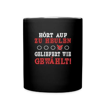 Bundeskanzler Wahl - Gewählt wie geliefert - Tasse einfarbig - Schwarz - Vorne