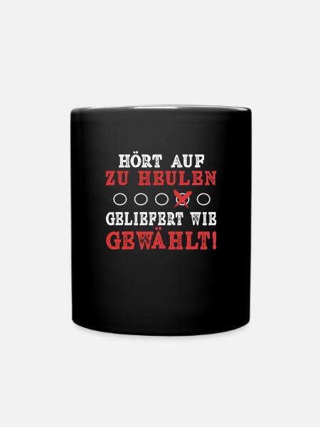 Bundeskanzler Wahl - Gewählt wie geliefert - Tasse einfarbig - Schwarz