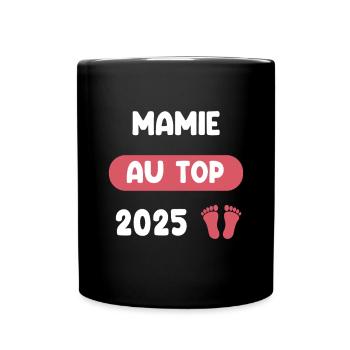 au top 2025 mamie annonce grossesse - Mug uni - noir - Devant