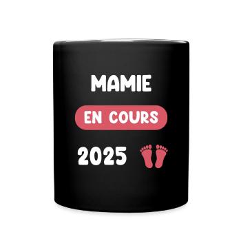 en cours 2025 mamie annonce grossesse - Mug uni - noir - Devant