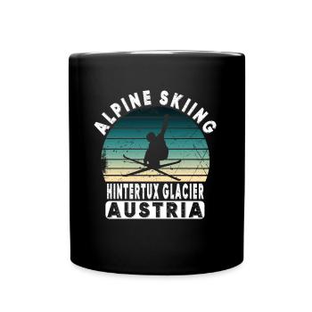 Hintertux Glacier Ski Resort Austrian Alps - Full Colour Mug - black - Front