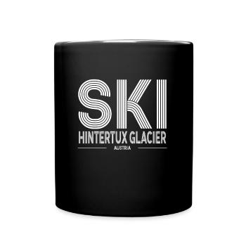 Skigebiet Hintertuxer Gletscher Österreichische Alpen - Tasse einfarbig - Schwarz - Vorne